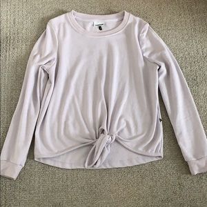 Purple tie sweatshirt